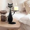 Fuuny Design New Black Cat Candlestick Home Decor Candlestick Home Metal Cat Decoration Candlestick Decorate Room Decorate