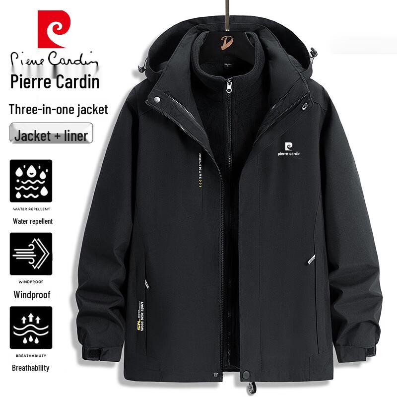 

Pierre Cardin Men s 3-in-1 Outdoor Windproof Jacket 4XL