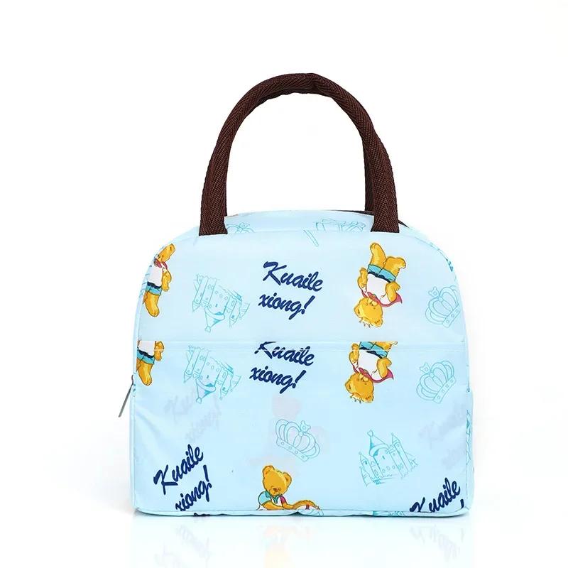Portable Insulated Thermal Cooler Lunch Bag Box For Women Girls Kids Children Food Fresh Tote Cartoon Pouch