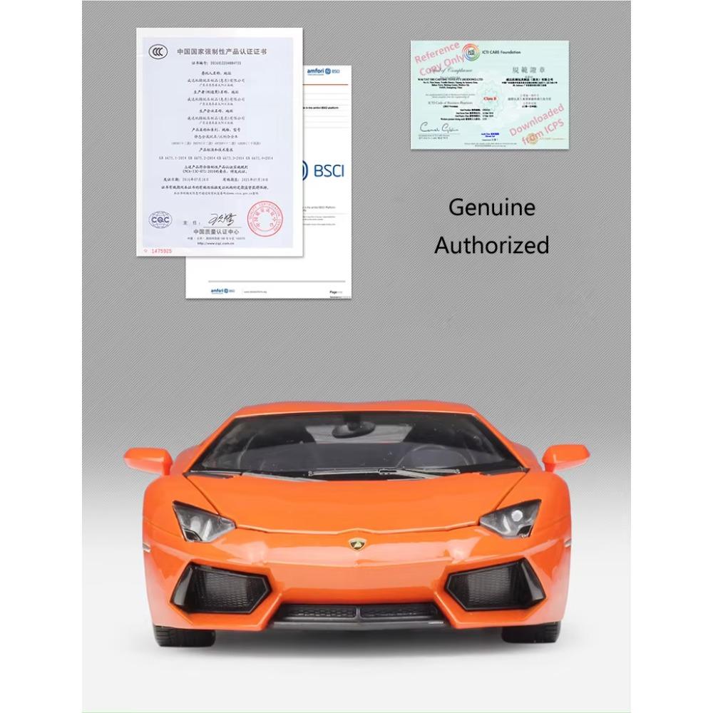 WELLY Diecast 1/24 Model Car Lamborghini Aventador LP700-4 Race Car Sports Car Metal Alloy Toy Car for Children Gift Collection