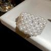 Luxury Multi layer Rhinestones Bangles Fashion Stretchable Pearl Cuff  Bridal