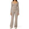 JYL Quick Dry Brushed Yoga Set Hollow Back High Waist Outfit