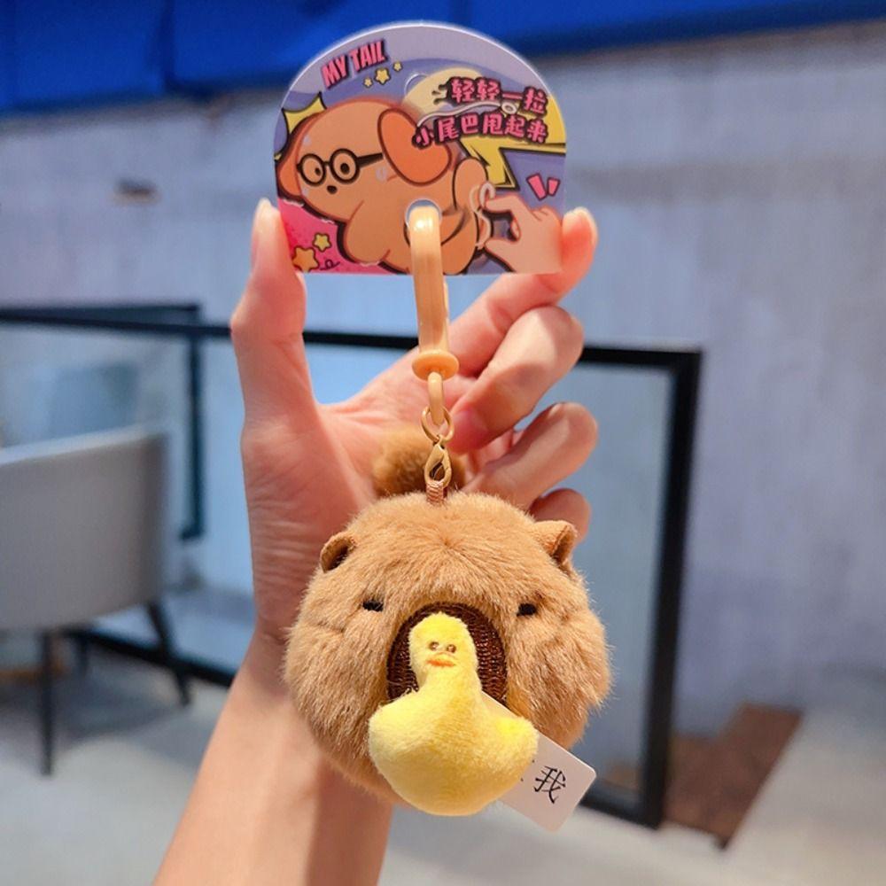 Wag Tail Bag Hanging Pendant Stuffed Fluffy Car Key Ring  Schoolbag Decorations