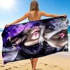 1Pc Butterfly Angel Wings Fantasy Beach Towel, Quick Dry, Multi-Use for Beach Pool Gym Yoga Home Travel, Christmas, Halloween, Xmas Gift S929613