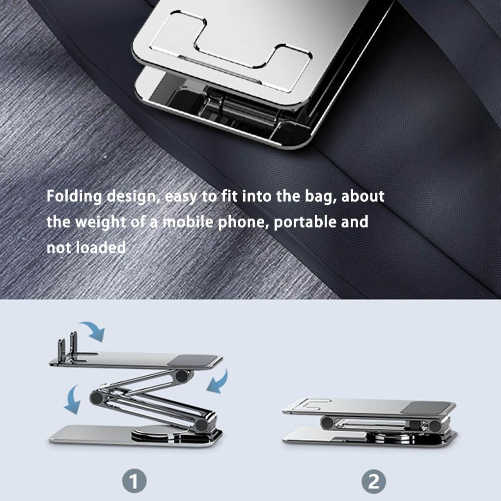 Folding Phone Holder Tablet Stand Adjustable Aluminum Alloy Metal Tabletop Cellphone Bracket Holding Stands Accessory