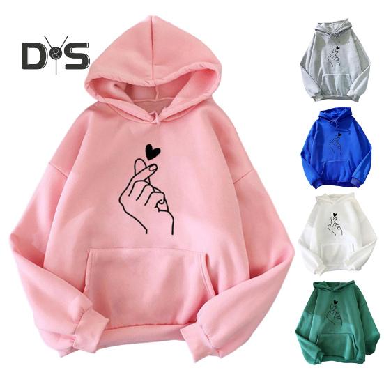 Unisex podzimní zimní mikina s kapucí elastický manžetový lem volná nášivka kapsa tlustý plyš volný jednobarevný potištěný top s kapucí