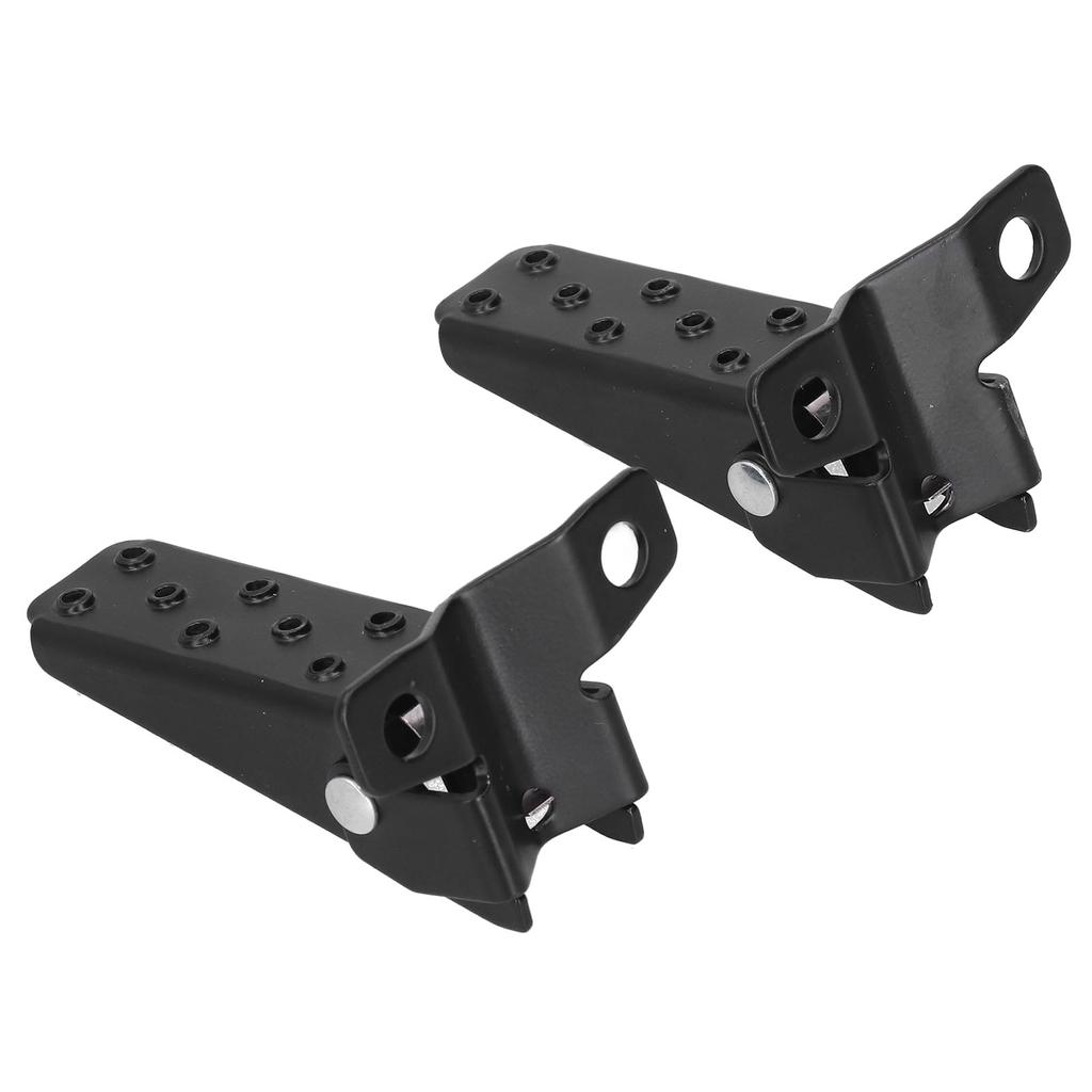 Foldable Footrest Foot Step Pegs Steel Pedal Black Universal for Retro Motorcycle ATV