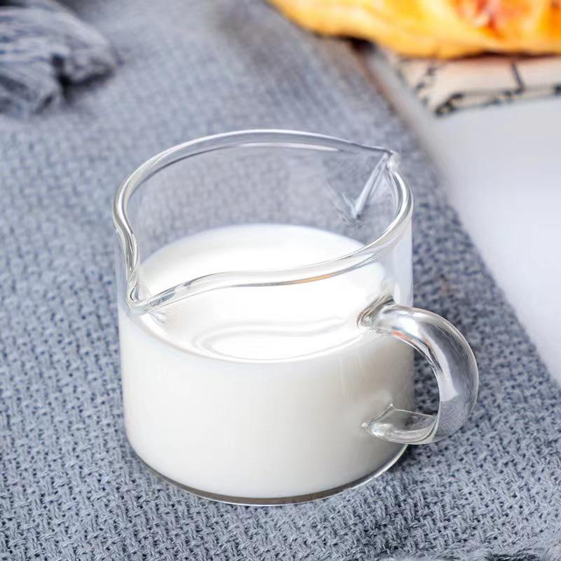 Piccola tazza da latte in vetro, tazza da caffè concentrato in vetro, tazza da latte, tazza da caffè a bocca doppia per la condivisione
