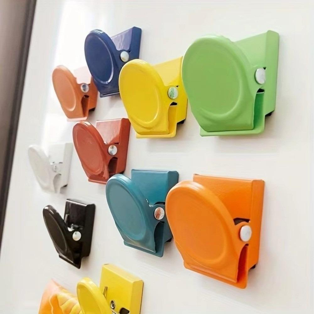2 In 1 Fridge Magnet Round Metal Organizer Clip New Round Magnetic Clip Office