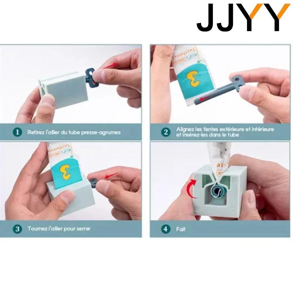 JJYY Household Plastic Toothpaste Tube Extruder Dispenser Rolling Stand Bathroom Dental Cleaning Accessories