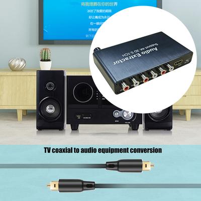 HDTV Sound Extractor Decoding 4K 5.1CH HDTV Sound Extractor Amplifier HDTV 3.5mm Analog Converter Output 5.1 Channel