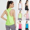Women's Yoga Vest Sleeveless H-shaped Vest Shirt Workout Fitness Sports Cardigan Loose Outdoor Quick Dry Running Vest Top