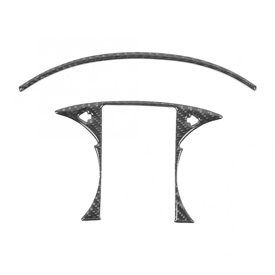 2Pcs Carbon Fiber Console Control Panel Strips Fit for Mercedes Benz C-Class W205 GLC C180 C200L