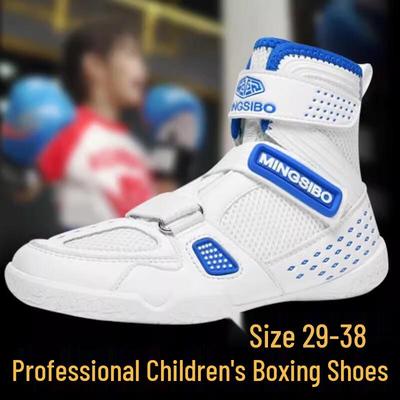 Mingsibo Kinder Box- & Wrestling-Schuhe - Atmungsaktives Mesh, Klettverschluss, Schnürlos – Für Jungen & Mädchen, Schultraining