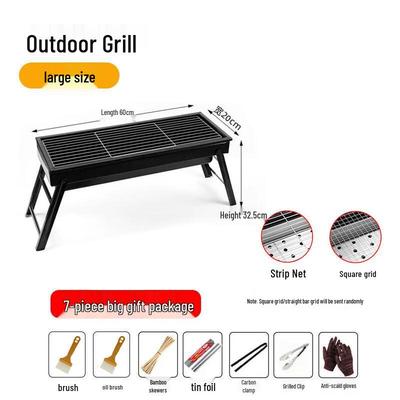 Set de Parrilla Portátil Plegable de Carbón
