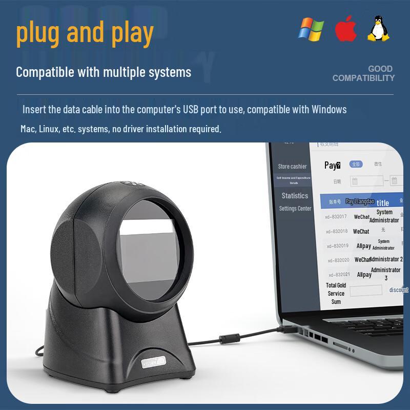 Sunlei Integrated Barcode Scanner Payment Platform