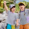 Dudu Home Unisex Kids' Striped Cotton Short-Sleeve T-Shirt