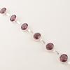 Rare Rhodolite Gemstone 925 Sterling Silver Jewelry Bracelet 9" For Women Gift RB-6-2