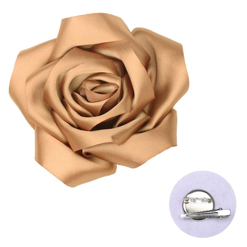 Exaggerate Multi-Layer Fabric Rose Flower Brooch For Women Girl Magazine Wedding Shoot Accessory Pin Dress Suit Corsage
