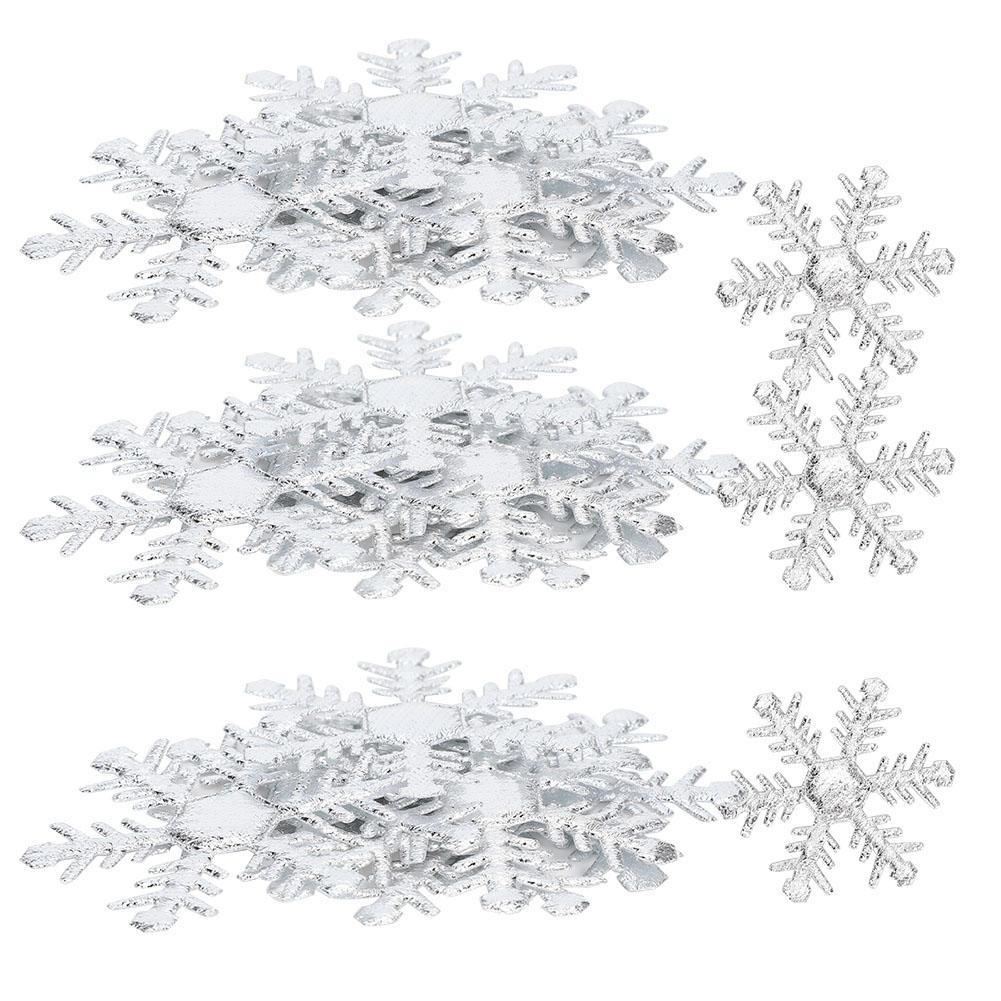 1 Pack Snowflakes Decoration NonWoven Fabric Christmas Decor Snow Sequins Silver 6cm