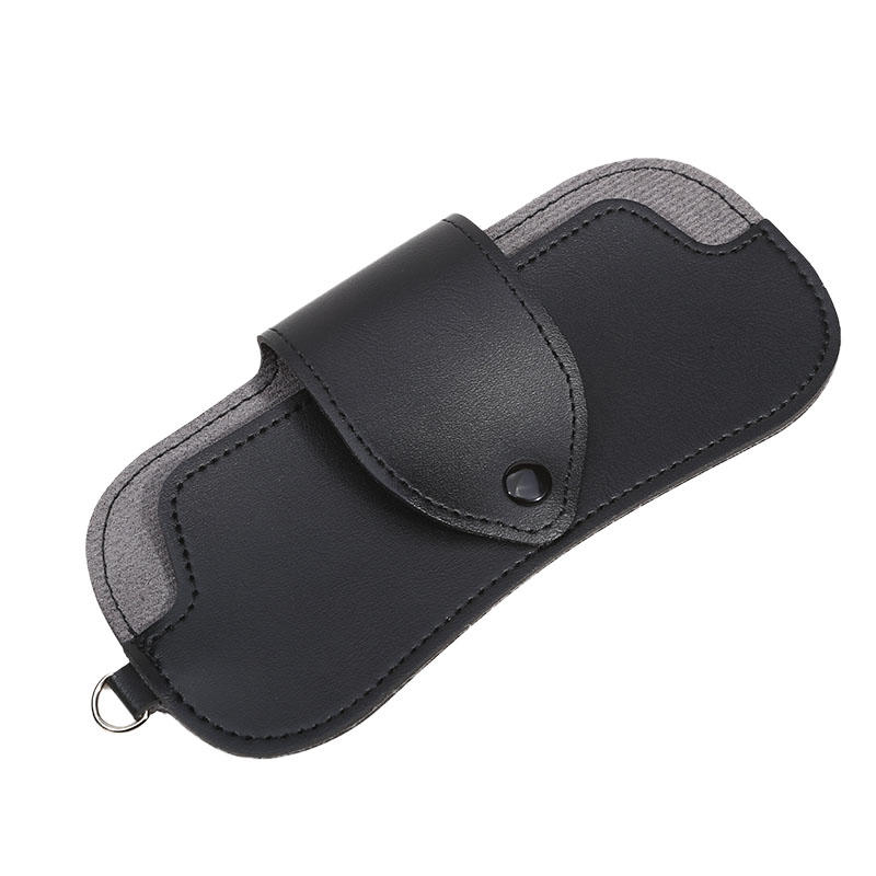 

1 шт. Водонепроницаемая сумка для солнцезащитных очков, портативный подвесной чехол для хранения очков, модный чехол из ПУ кожи для женщин и мужчин чёрный