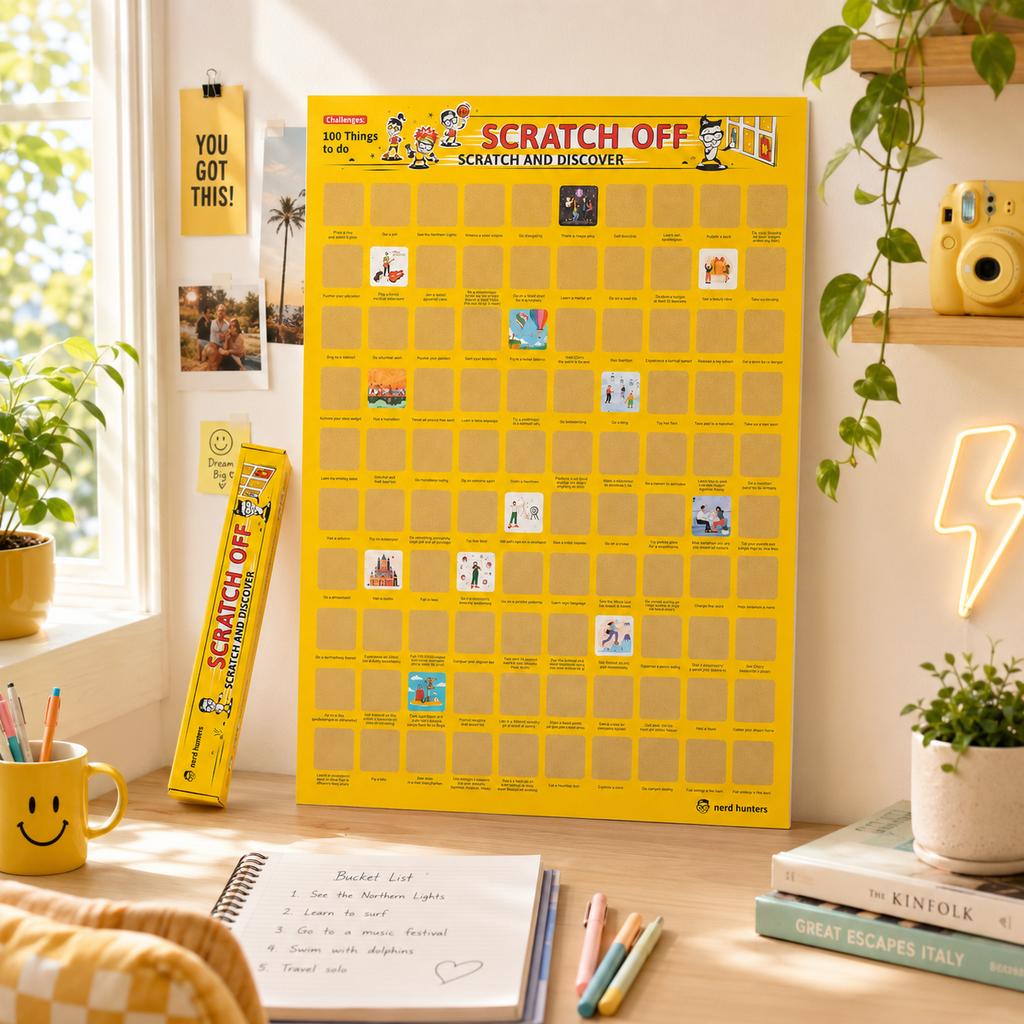 Scratch Off 100 Things - Plakat Lista Rzeczy Do Zrobienia Zdrapka A2