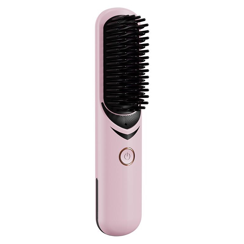 Portable Wireless Straightening Comb with Dual Batteries and Ion Technology - For Hair-Friendly Curling and Frizz Control