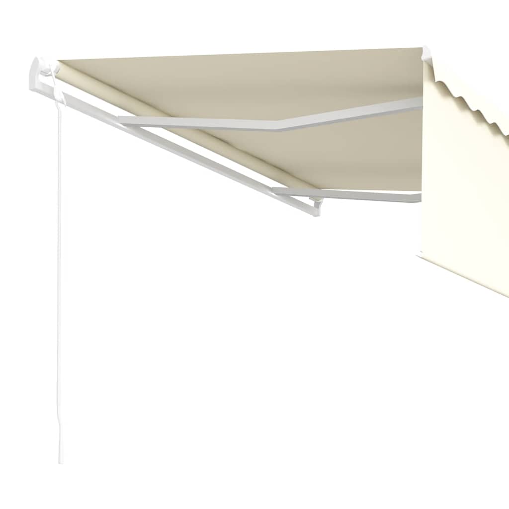 Automatic Retractable Awning with Valance 4x3 m Cream