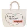Beach Bag - PLANETEE - Irreplaceable Caregiver - Cotton - Rope Handle - Large Capacity
