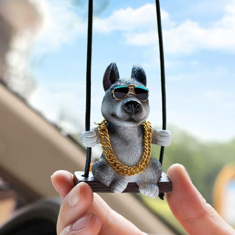 Fun Dog Expression Car Hanging Decoration Multiple Styles Resin Craft Safe Dashboards Decoration Present for Driver