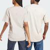 Adidas T Shirts Men's Beige Crew Neck Moderate Straight Fit IS7492