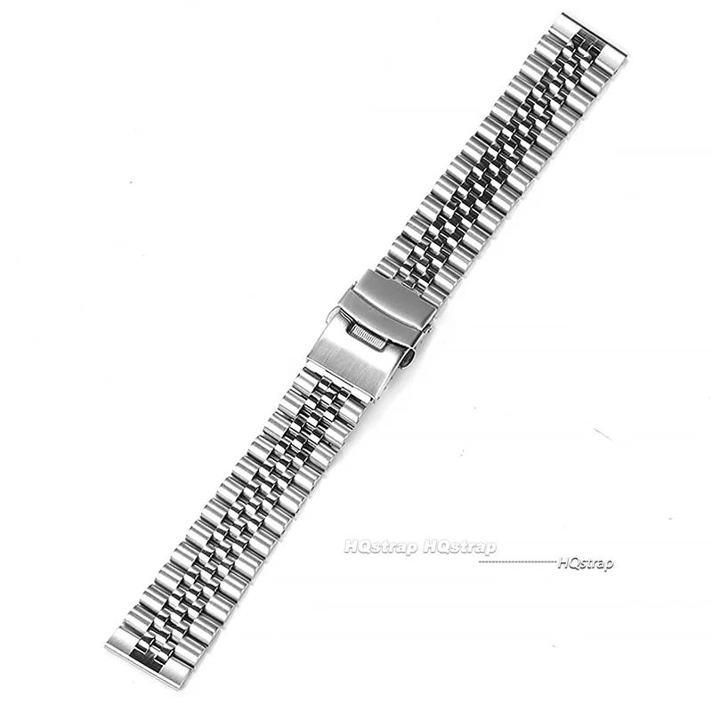 

Stainless Steel Watchband for Seiko Curved Straight End Bracelet for Jubilee 18mm 20mm 22mm Quick Release Band Replacement Strap 18mm&no logo