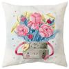 New Nordic Pink Valentine's Day Gift Love Cartoon Car Pillow Waist Support Sofa Cushion