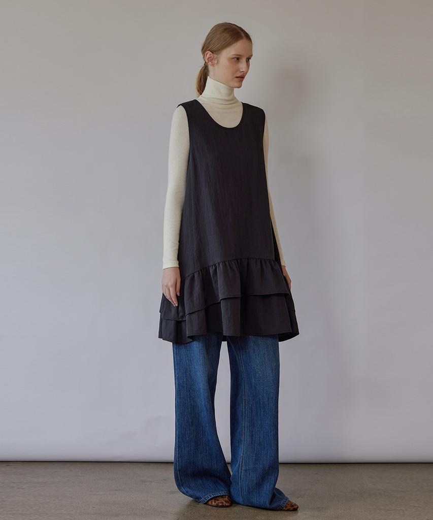 Kwinseulaebis Double Shirring Tiered Sleeveless Dress