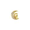 Gold Cross Zirconia Moon and Stars Tooth Accessory - Hip Hop Christmas Style