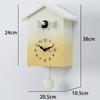 Gradient Multicolored House Shape Cuckoo Wall Clocks Room Decoration with Pendulum Silent Quartz Movement Clock Home Decor Gifts