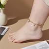 316L Stainless SteelSquare Zircon Anklets Women New Trend Foot Chains Anti-Rust  Holiday Gift