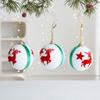 3pcs Christmas Tree Ornament 8cm Painted Ball Foam Ball Plastic Ball Decoration Pendant
