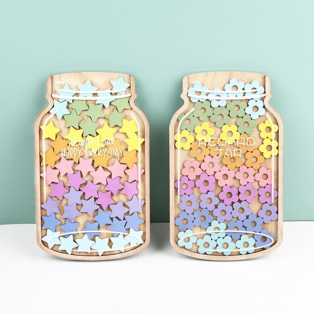 Interactive Star Reward Jars with 45 Stars Self-discipline Reward Bottle Back To School Gifts