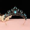 Vintage Baroque Crown Antique Bronze Princess Rhinestone Tiara  Birthday Head Jewelry