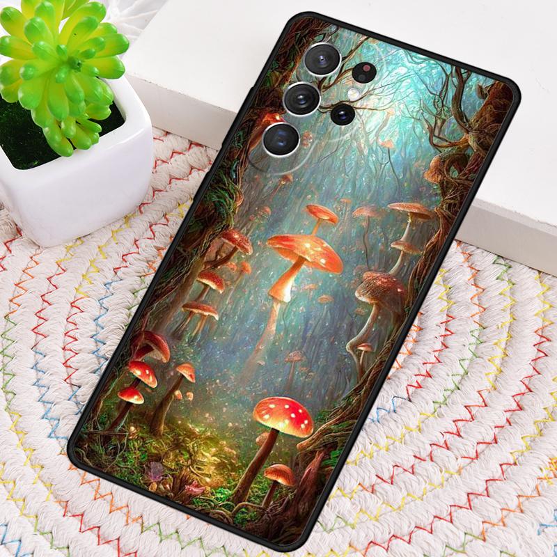 Mushroom Forest Silicone Phone Case For Samsung Galaxy Note 10 Pro S26 S25 S24 S23 S22 S21 Plus S25Ultra Capa Cover