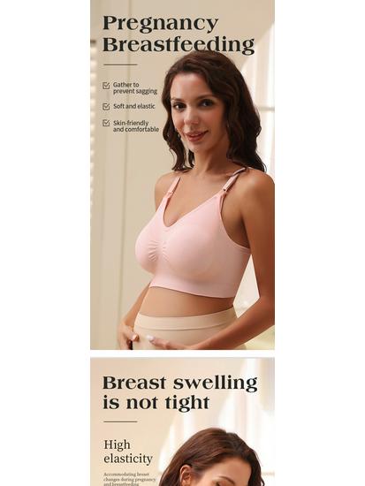 Underwire-Free Front-Opening Nursing Bra: Seamless, Anti-Sagging Maternity Support