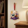 Car Pendant 2D Flat Reading Ghost Pendant Acrylic Spooky Halloween Ghost Ornaments Black Cat Halloween Bag Charm Holiday Party