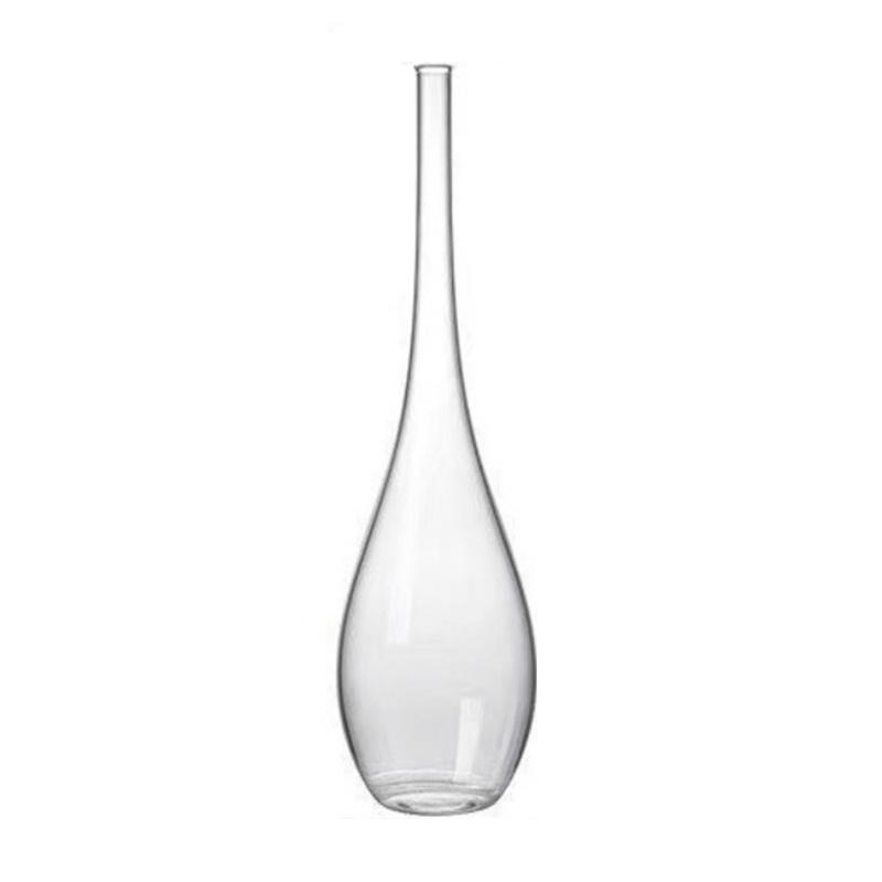 Elegant Clear Glass Vase Chinese Style Glass Zen Plum Vase Home Living Room DIY Flower Arrangement Ornament Wedding Table Decor