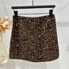 Women's Autumn Leopard Print High-Waisted Slimming Midi Skirt - Fashionable, Versatile, and Youthful
