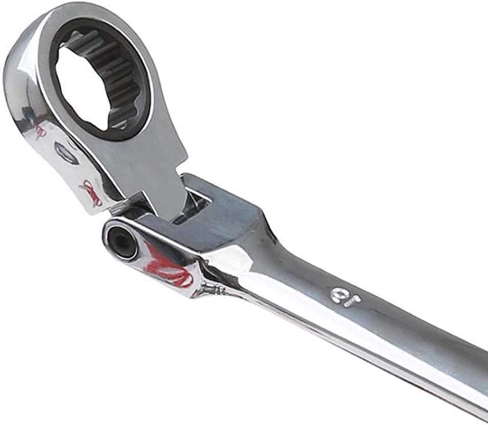 Swing Ratchet Wrench Set with Flex Ratchet Gear Wrench Automotive and Bicycle Repair Various Combination Ratchet Torque Ratchet Wrench 16-Piece Case,