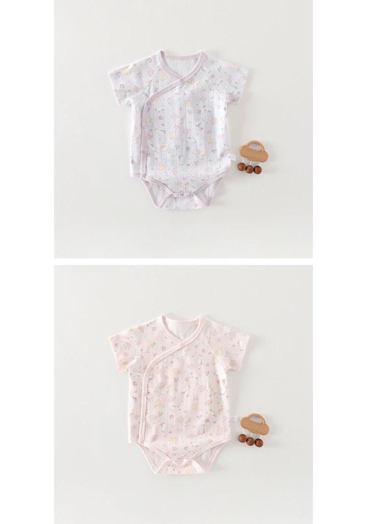 Newborn Summer Short Sleeve Cotton Romper Onesie