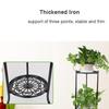 2 Vånings Metall Växtställ Hylla Elegant Display Trädgård Balkong Blomkruka Hylla Ställ Hållare Hem Inomhus Dekor Svart/Vit