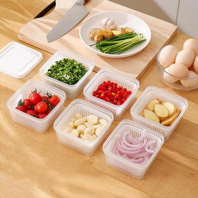 Kühlschrank-Aufbewahrungsbehälter für Küchenschalotten, Ingwer und Knoblauch