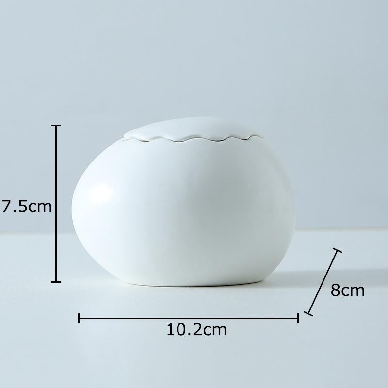 Creative Eggshell Shape Candle Holder Ceramic Candlestick Desk Decoration Wax Melt Burner Aroma Diffuser Home Aroma Container